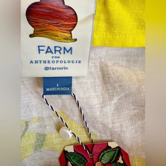 Farm Rio Garden Linen Blend Wrap Skirt, Size L - Picture 14 of 14